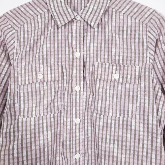 REI Pink Stripes Lightweight Button Down Hiking Shirt - Picture 2 of 7